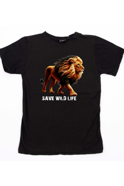 mAddog SAVE WILD LIFE "lion"  / BÜYÜK BEDEN (relax Fit) 13xl 12xl 11xl 10xl 9...