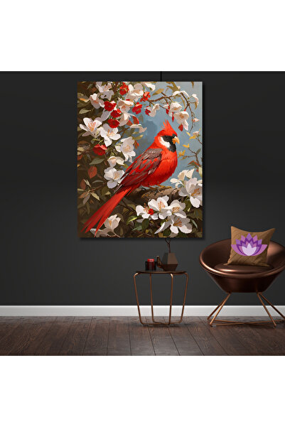 LİLYHOBBYLAND Sayılarla Boyama Hobi Seti Renkli Baskı (ÇERÇEVELİ) 40x50 Cm: K...