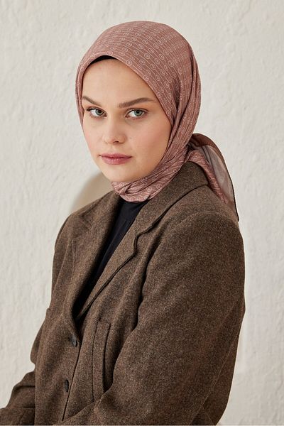 Modakaşmir Linear Circle Mk Cotton Scarf