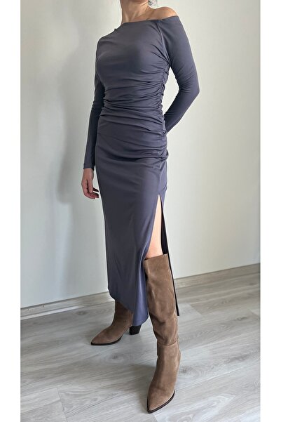 VOL Long Slit High Waist Skirt