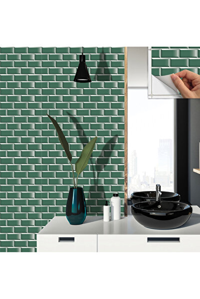 TİNK Kendinden Yapışkanlı Zümrüt Metro Desenli Pvc Karo 30x30 Cm (11 ADET) 1m2