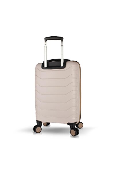 My Valice Solid PP Polipropilen Kırılmaz Küçük Kabin Boy Krem Valiz