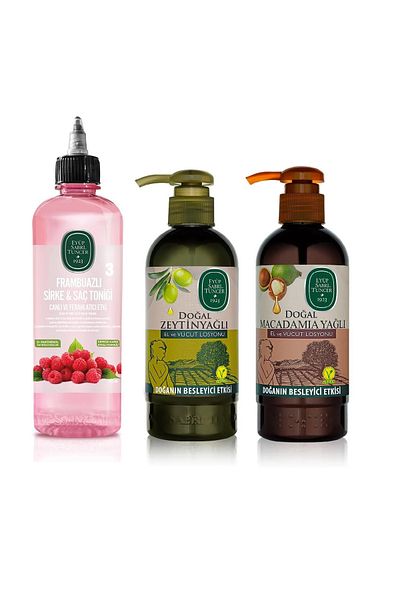 Eyüp Sabri Tuncer 500ml Raspberry Hair Tonic - Body Lotion with Olive Oil and Argan Oil