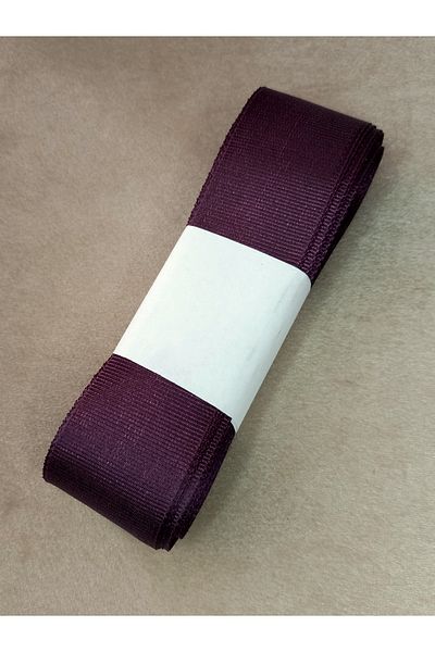 yörük tuhafiye 4 cm 10 Meters Plum Grosgrain Ribbon - One Ball Grosgrain Ribbon
