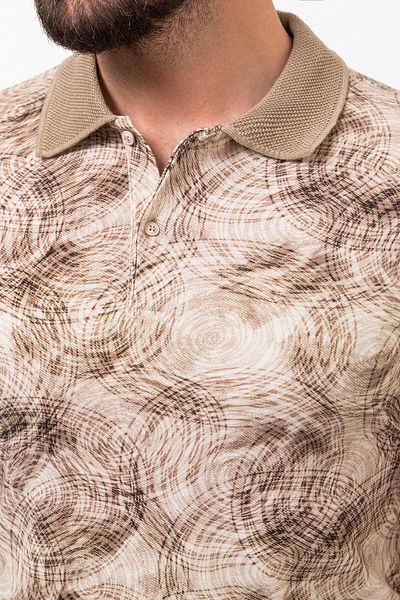 Mcr Patterned Slim Fit Polo Neck Men's T-Shirt Brown - 36798.23Y