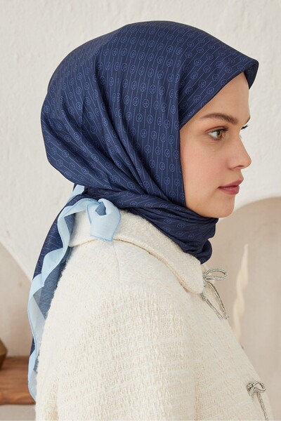 Modakaşmir Βαμβακερό κασκόλ Linear Circle Mk