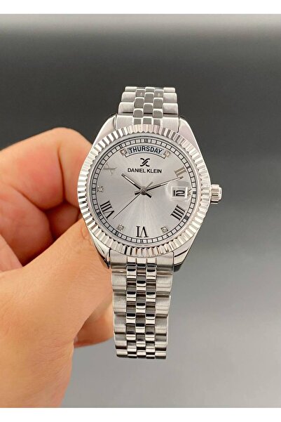 Daniel Klein Kadın Kol Saati Çelik kordon 3 ATM Su Geçirmez Gümüş Renk