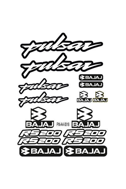 Genel Markalar PULSAR RS200 BAJAJ MOTOSİKLET ÇOKLU STİCKER SETİ 01