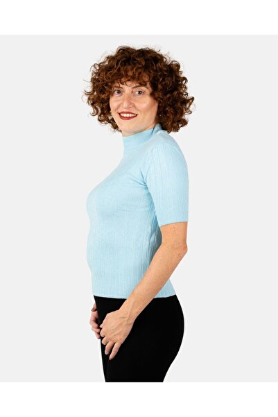 Portakal Esintisi Pulover subțire pentru femei cu jumătate de gât înalt