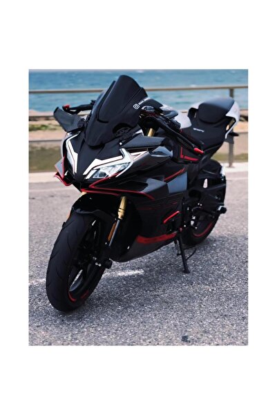 Motiker CFMOTO 450SR Ön Kafa Tek Renk Beyaz Sticker Etiket Modeli