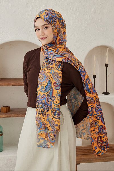 Modakaşmir Moire Patterned Silky Shawl