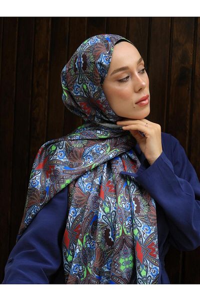 Modakaşmir Cashmere Patterned Silky Shawl