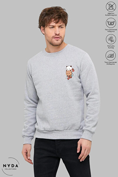 Nyda Collections Unisex duži rukav Bubu Dudu skuter printani okrugli izrez be...