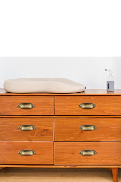 HOBİDABİ Tas Midye Çanak 128mm Antik Sarı Dolap Çekmece Vestiyer Mobilya Kulpu