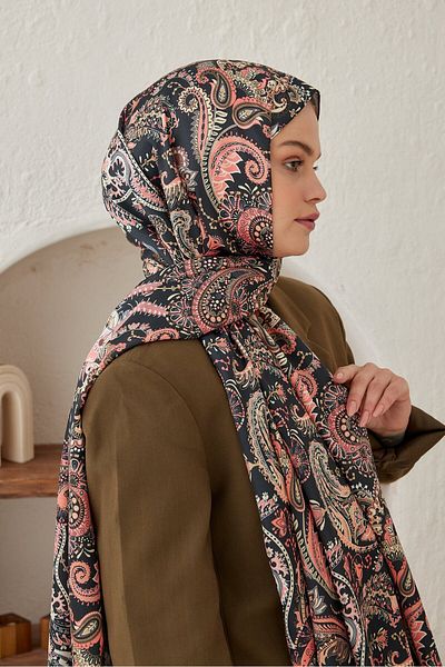 Modakaşmir Moire Patterned Silky Shawl