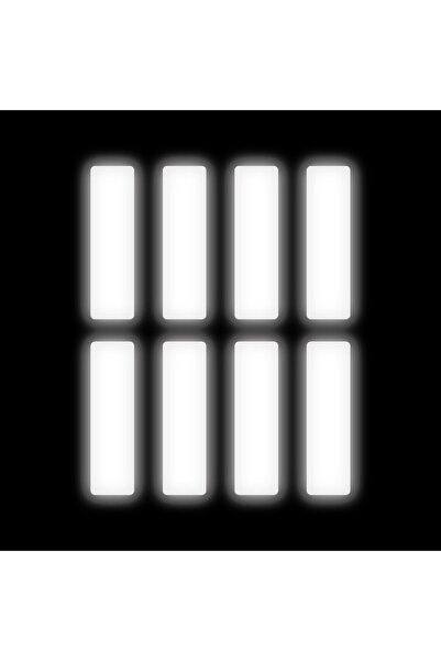Motiker Gri Reflective (Reflektif) Sticker Paketi 8'li Otomobil Motosiklet Re...