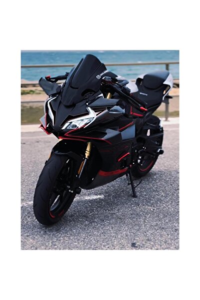 Motiker CFMOTO 450SR Ön Kafa Tek Renk Siyah Sticker Etiket Modeli