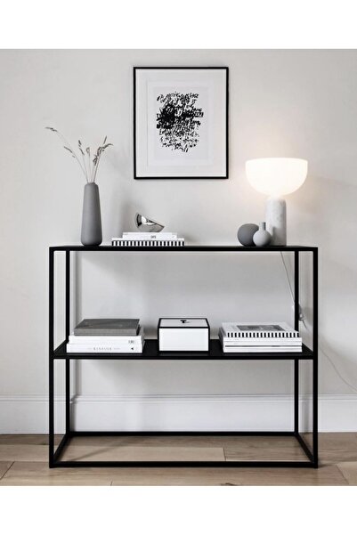 Home Venüs Siyah Dresuar Kahve Köşesi Modern Konsol Siyah Ahşap