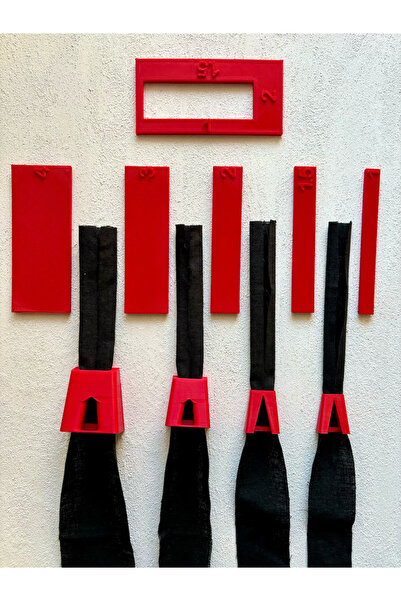 lizzinsa 4'lü Biye Yapma Aparatı Set3/Dikiş Payı Cetveli/Dikiş Kenar Kıvırma ...