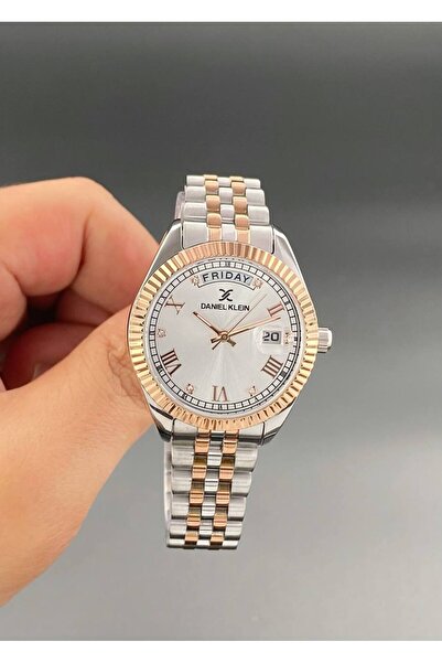 Daniel Klein Kadın Kol Saati Çelik kordon 3 ATM Su Geçirmez Rose Gümüş Renk