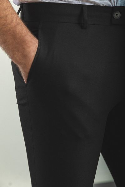 Mcr Patterned Slim Fit Classic Men's Trousers Black - 38147.23Y