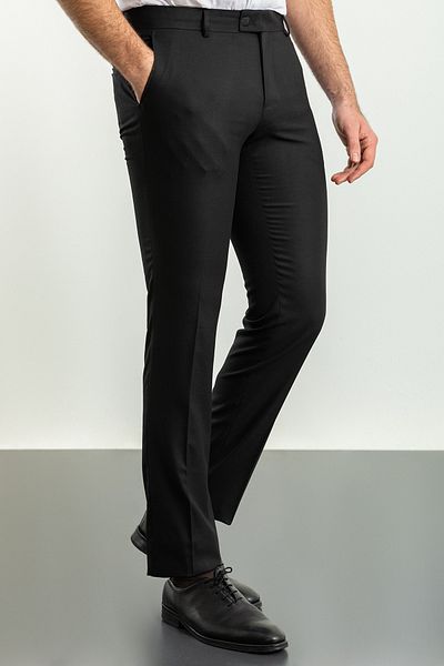 Mcr Patterned Slim Fit Classic Men's Trousers Black - 38147.23Y