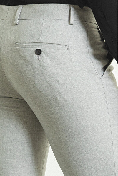 Mcr Ανδρικό παντελόνι με σχέδιο Slim Fit Classic Γκρι - 38147.23Y