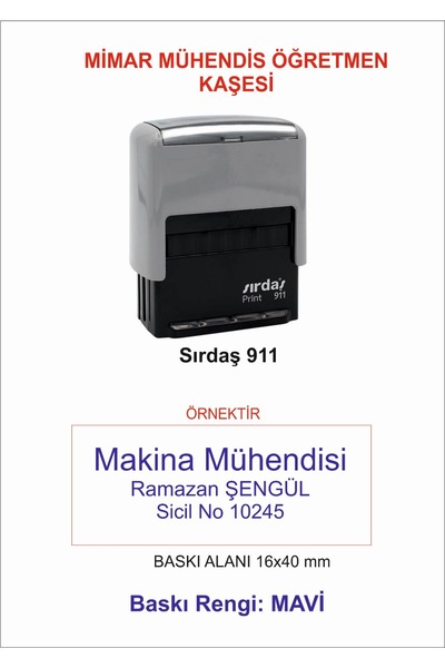 Sırdaş, Mimar Mühendis Kaşesi - Ünvan Kaşesi
