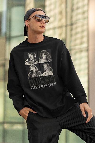 SEVBANO Hanorac oversize unisex cu imprimeu Taylor Swift The Eras Tour