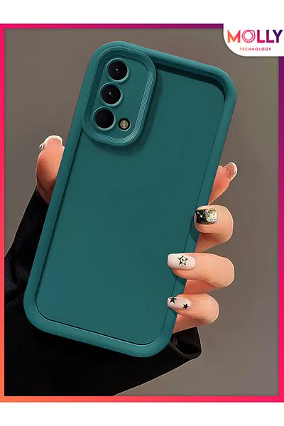 Molly Pine Green Edges Thick Pan Silicone Case for Oppo A74