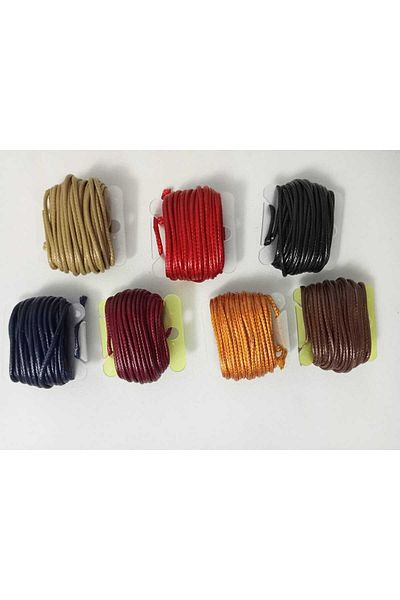 hobi duragı 7 Different Colors 1.5 mm Waxed Corea String -5' Er Meter (Jewelry Cord, Macrame Bracelet, Necklace)