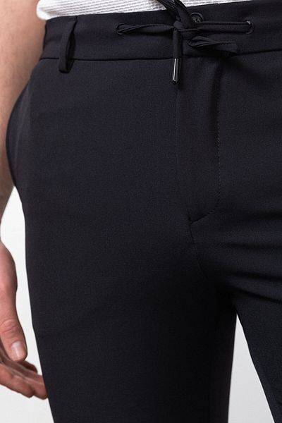 Mcr Straight Super Slim Fit Drawstring Men's Trousers Black - 38169.23Y