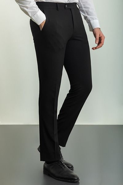 Mcr Straight Slim Fit Classic Men's Trousers Black - 38144.23Y