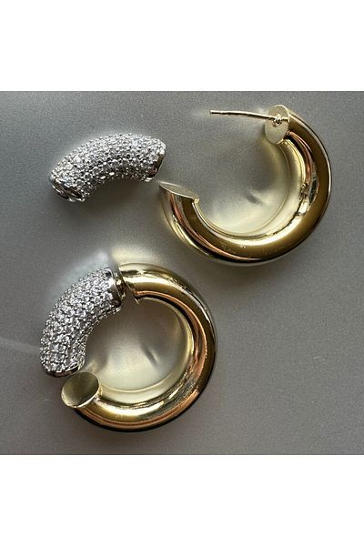 neslyaccessories Vip Series C Hoop Earrings