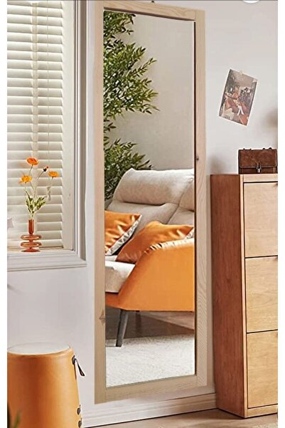 MİRRORSS Doğal Ahşap Çerçeve Duvar Hol Ayna Boy Ayna 121x37