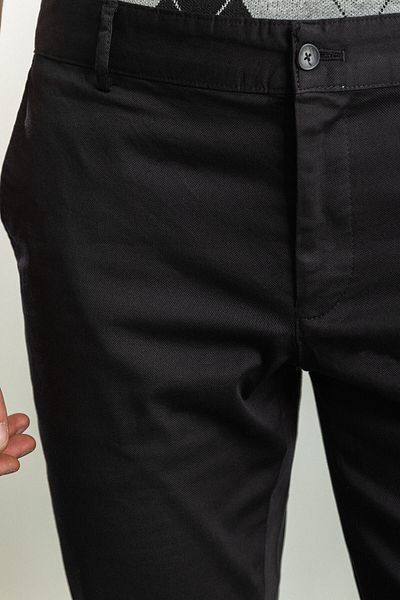 Mcr Straight Slim Fit Canvas Men's Trousers Black - 38167.23Y