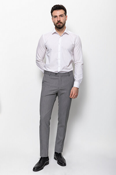 Mcr Ανδρικό παντελόνι Checkered Super Slim Fit Μαύρο - 38062.22Y