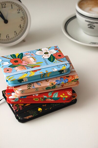 Nova Crafts Black Gilded and Floral Micro Notebook