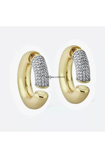 neslyaccessories Vip Series C Hoop Earrings