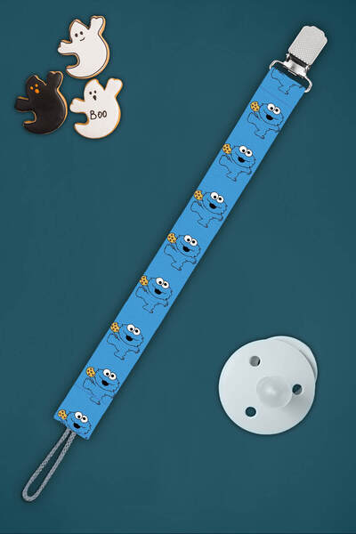 Apptakı Kurabiye Canavarı Bebek Emzik Askısı Emzik Zinciri Emzik Tutacağı Emz...