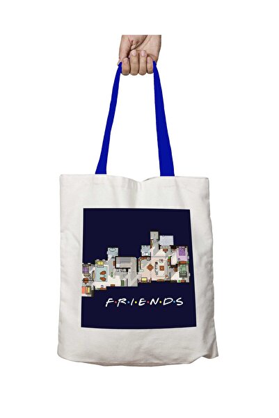 ART HEDİYE План поверху квартири Friends з синіми ручками Сумка через плече, ...