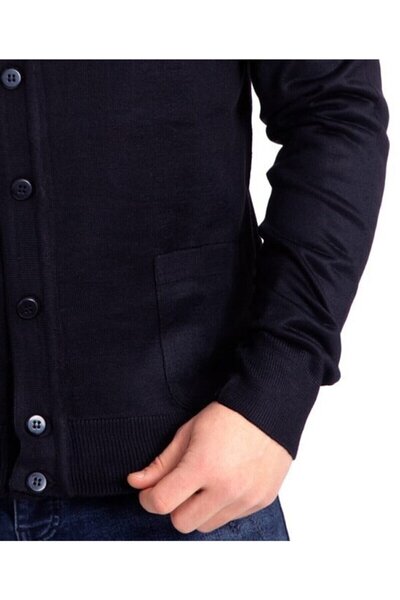 Barss Men's Seasonal Knitwear V-Neck Buttoned Dad Cardigan