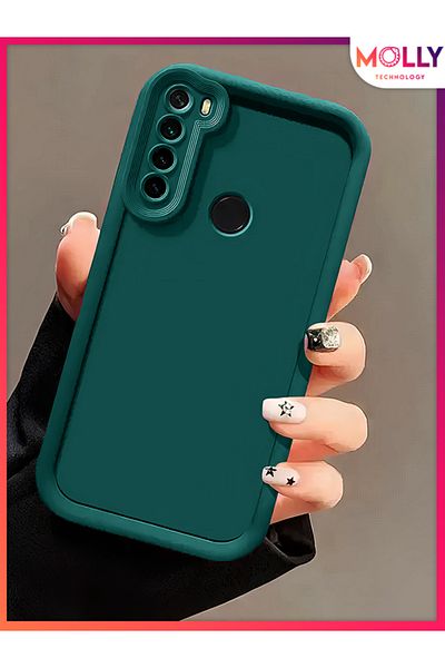 Molly حافظة سيليكون سميكة بحواف خضراء من الصنوبر لهاتف Xiaomi Redmi Note 8