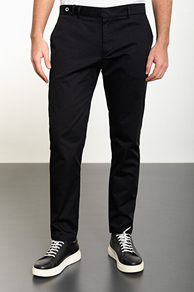 Mcr Прямі чоловічі штани Super Slim Fit з поясом, чорні - 38238.24Y