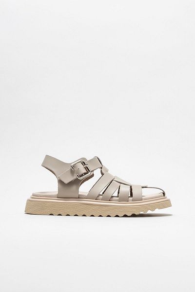 Elle Shoes Beige Leather Women's Casual Shoes