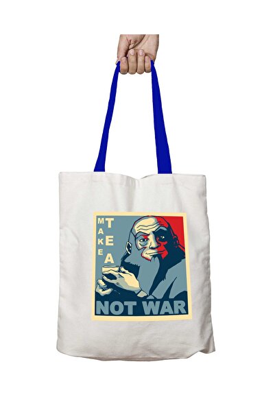 ART HEDİYE Avatar Iroh بمقبض أزرق Make Tea Not War حقيبة كتف قابلة للغسل