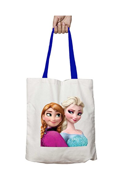 ART HEDİYE حقيبة كتف قابلة للغسل ذات طابع فروزن بمقبض أزرق