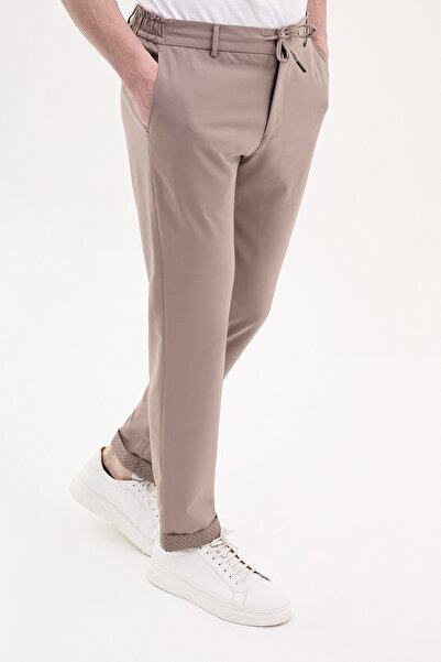 Mcr Прямі чоловічі штани Super Slim Fit з еластичним поясом і шнурком, бежеві - 38264.24Y