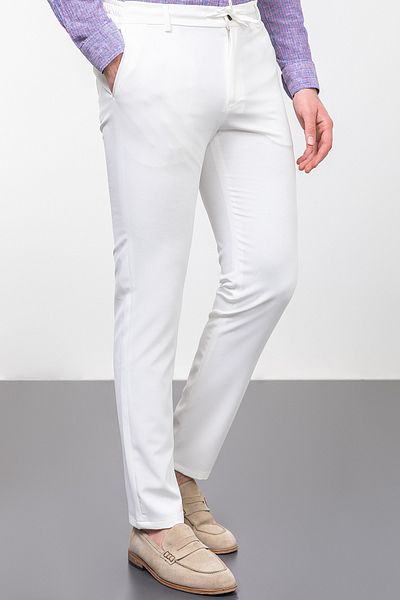 Mcr Straight Super Slim Fit Drawstring Men's Trousers Ecru - 38169.23Y