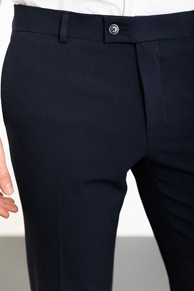 Mcr Straight Slim Fit Classic Men's Trousers Navy Blue - 38240.24Y